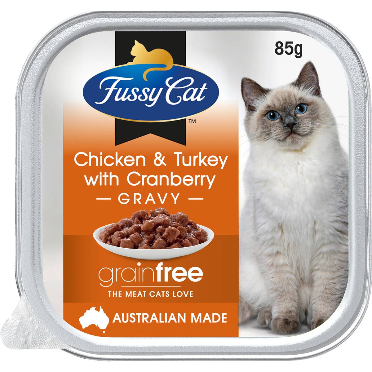 Fussy Cat Grain Free Adult Wet Cat Food Chicken Turkey Cranberry 