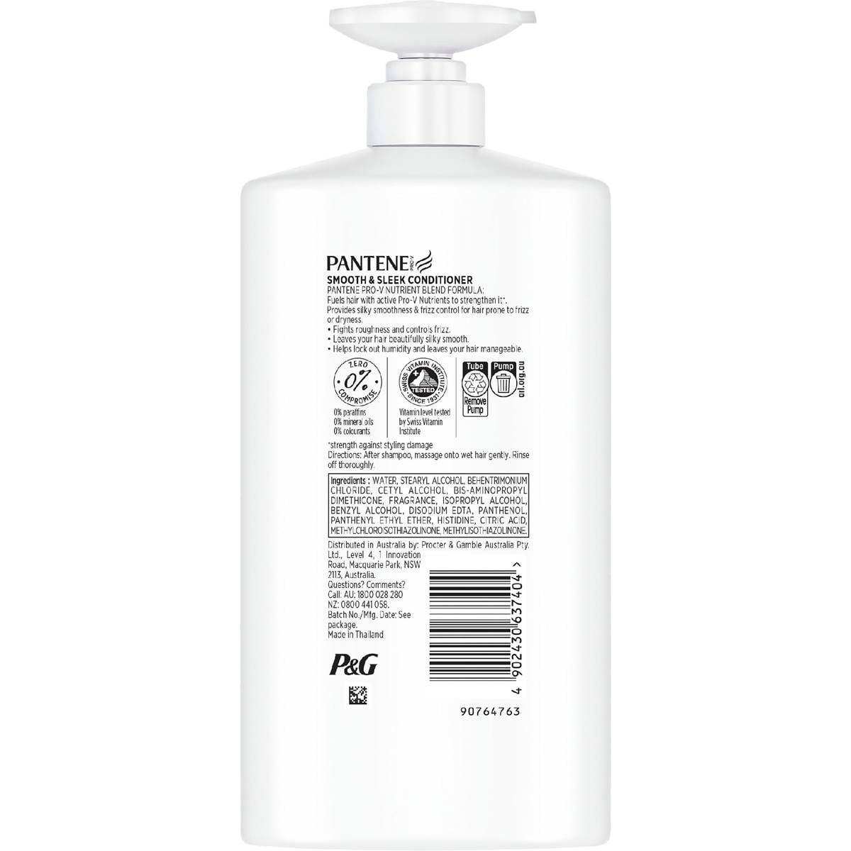Pantene Prov Smooth & Sleek Conditioner For Frizzy Hair 900ml Woolworths