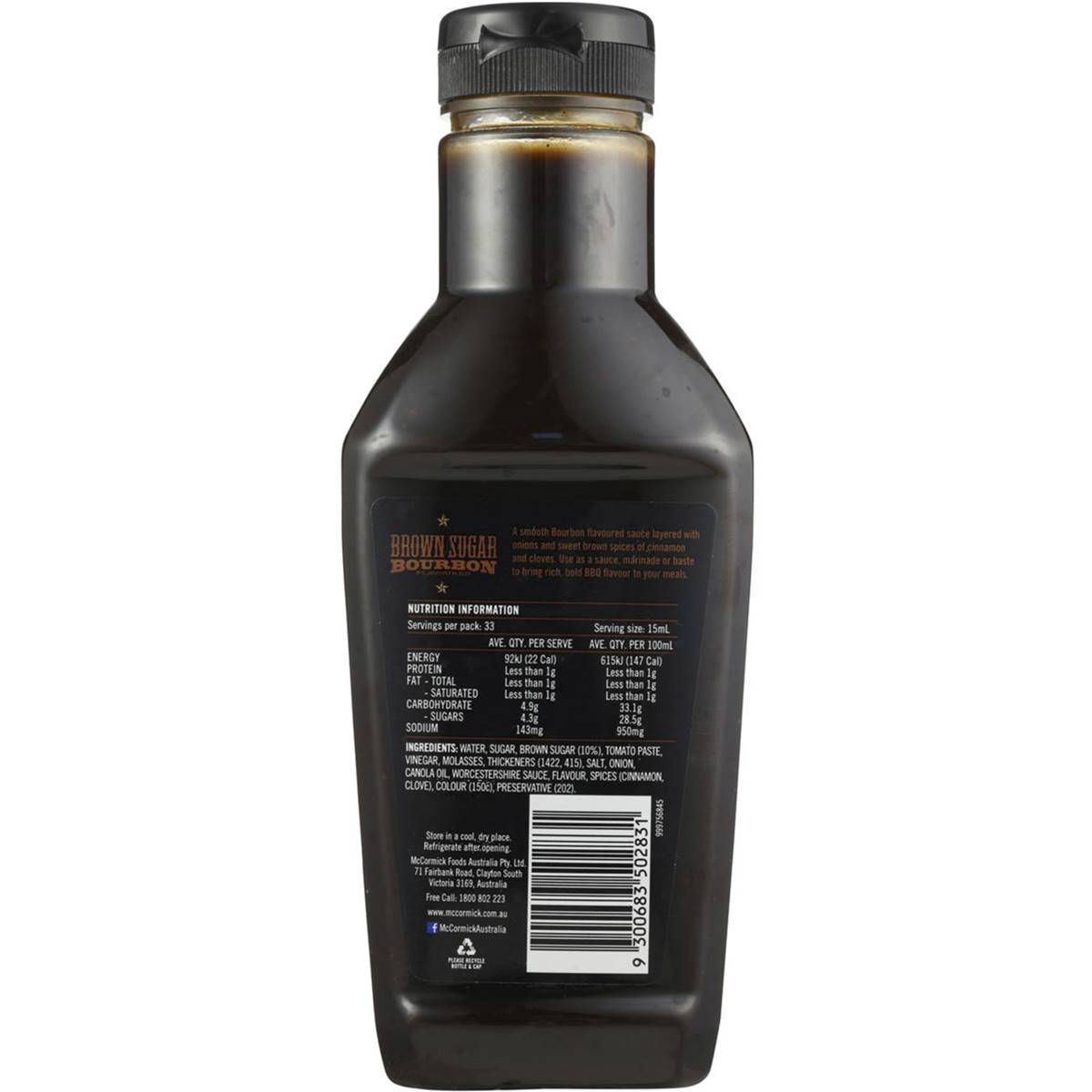 Grill Mates Brown Sugar Bbq Sauce 500ml Woolworths