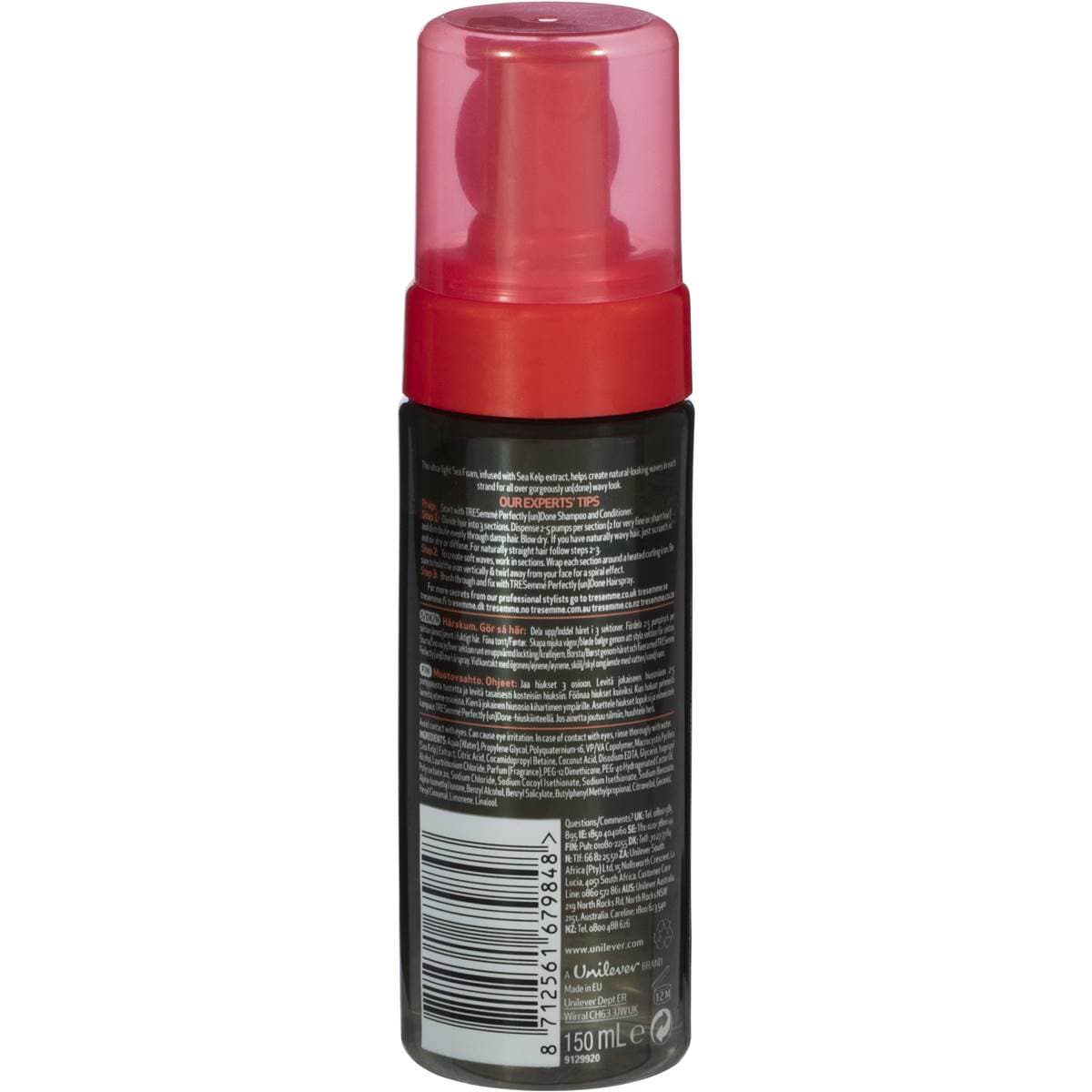 Tresemme Hair Styling Foam Perfectly Undone 150ml Woolworths