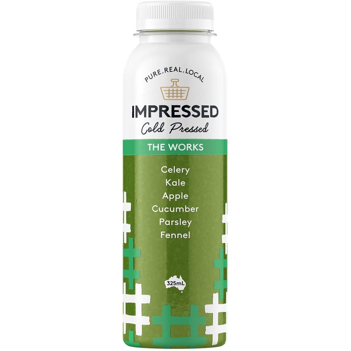 Impressed Cold Pressed Juice The Works 325ml Woolworths