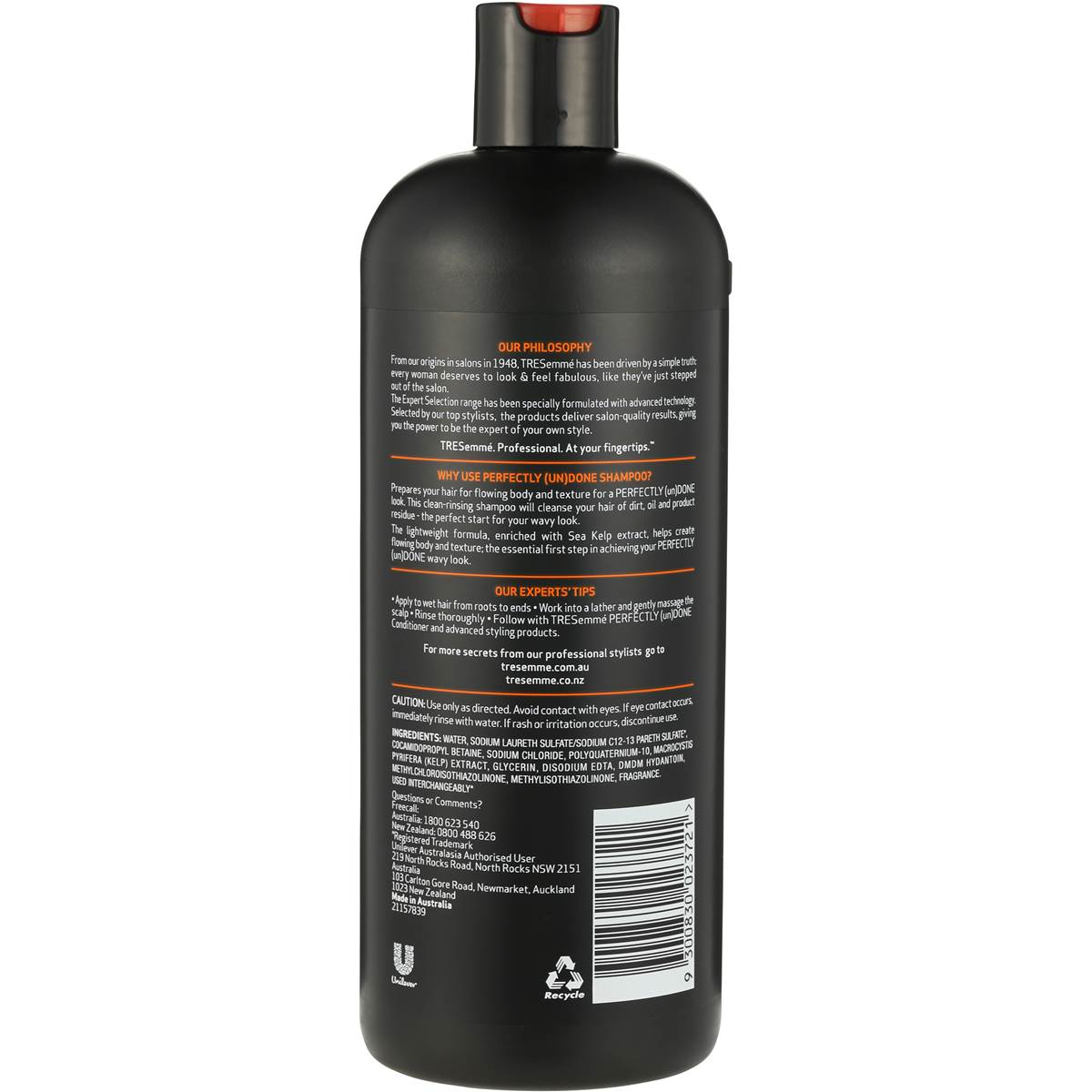 Tresemme Expert Selection Shampoo Perfectly Undone 750ml Woolworths 2362