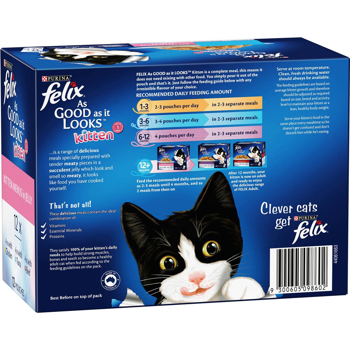 Felix As Good As It Looks Kitten Menus Jelly Wet Cat Food 85g X12 Pack ...