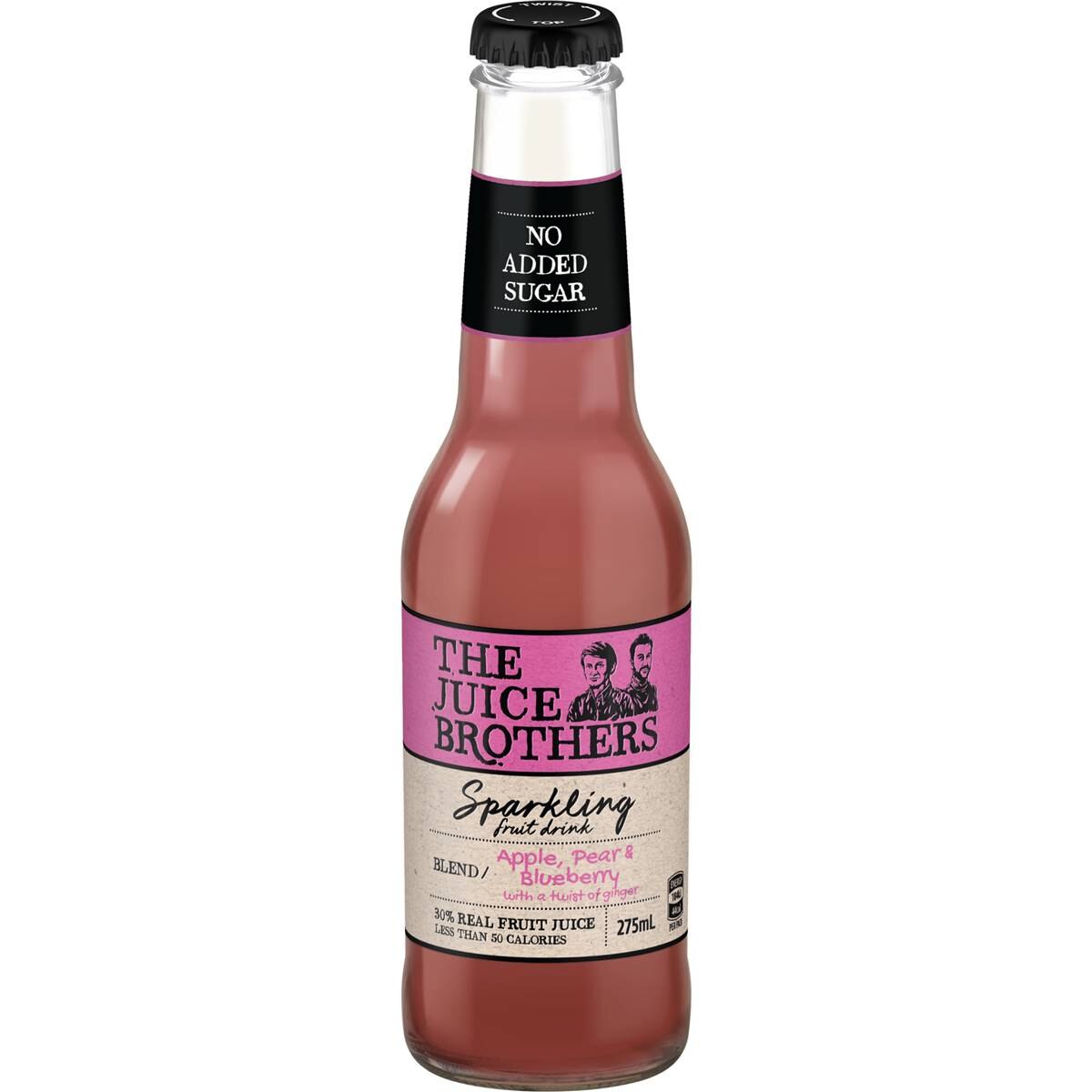 The Juice Brothers Sparkling Fruit Drink Apple Pear & Blueberry