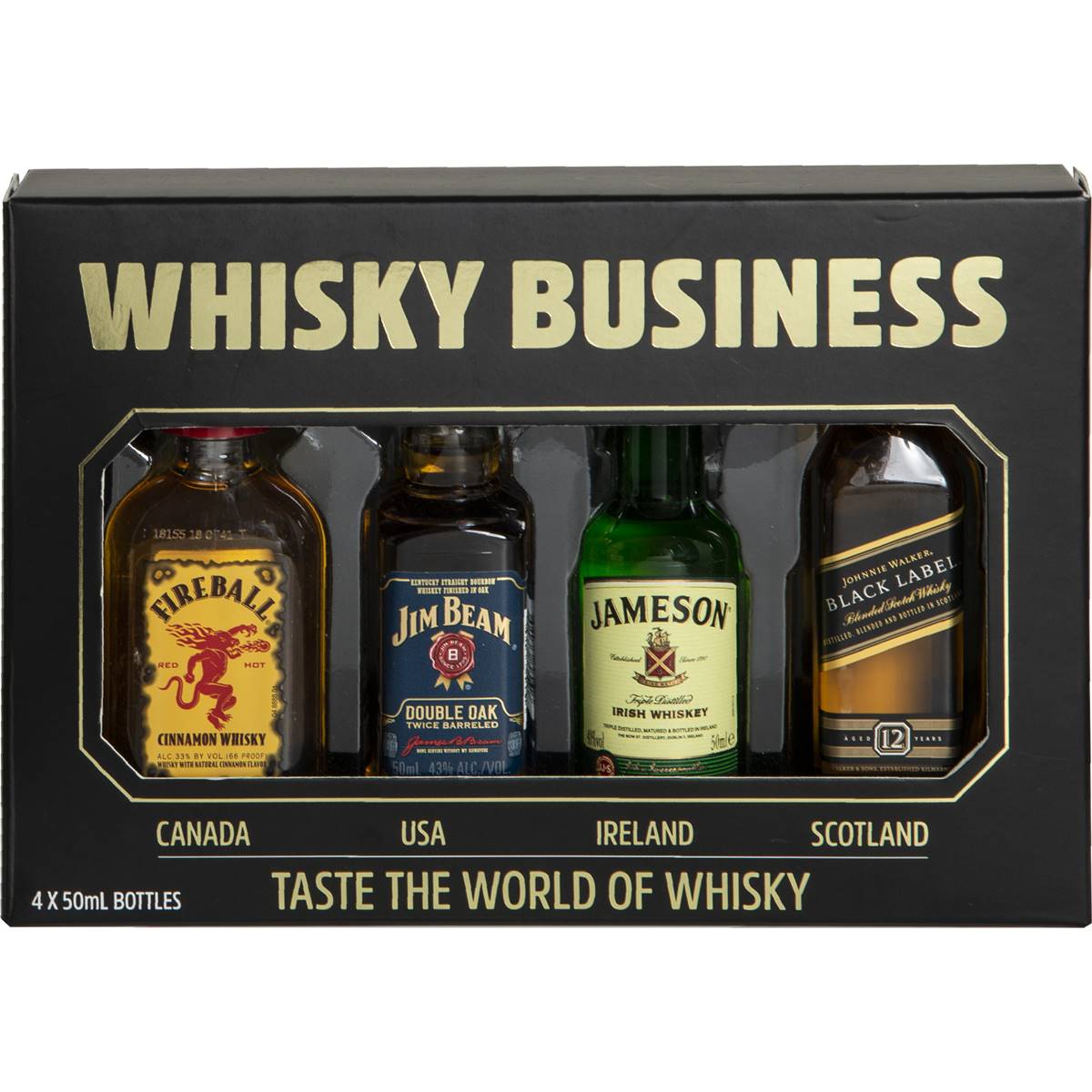 Whisky Business Pack 4x50ml Woolworths