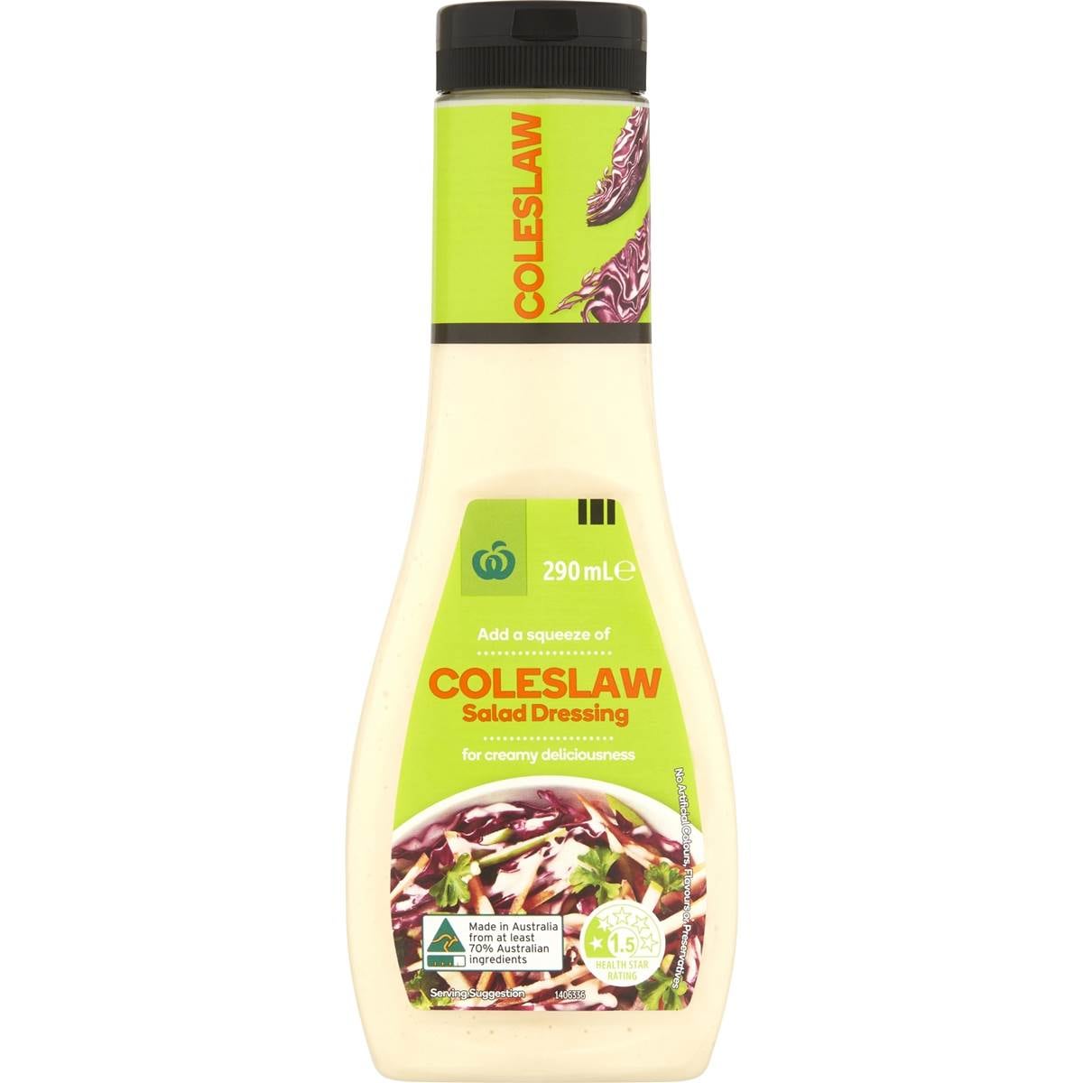 Woolworths Dressing Coleslaw 290ml Woolworths