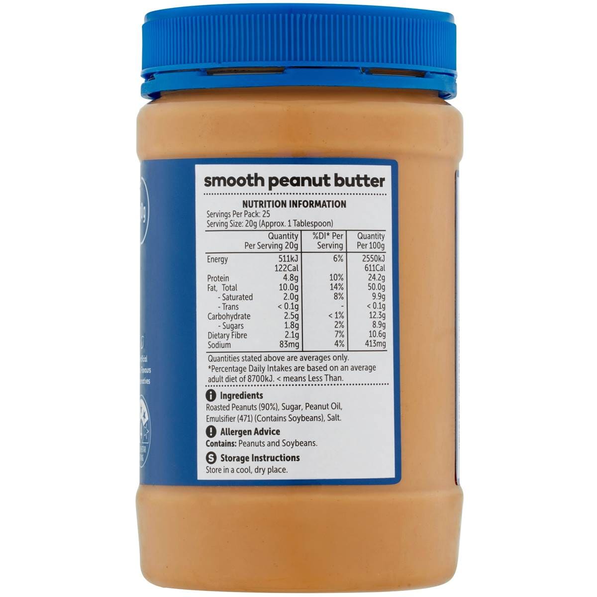 Woolworths Essentials Peanut Butter Smooth 500g Woolworths