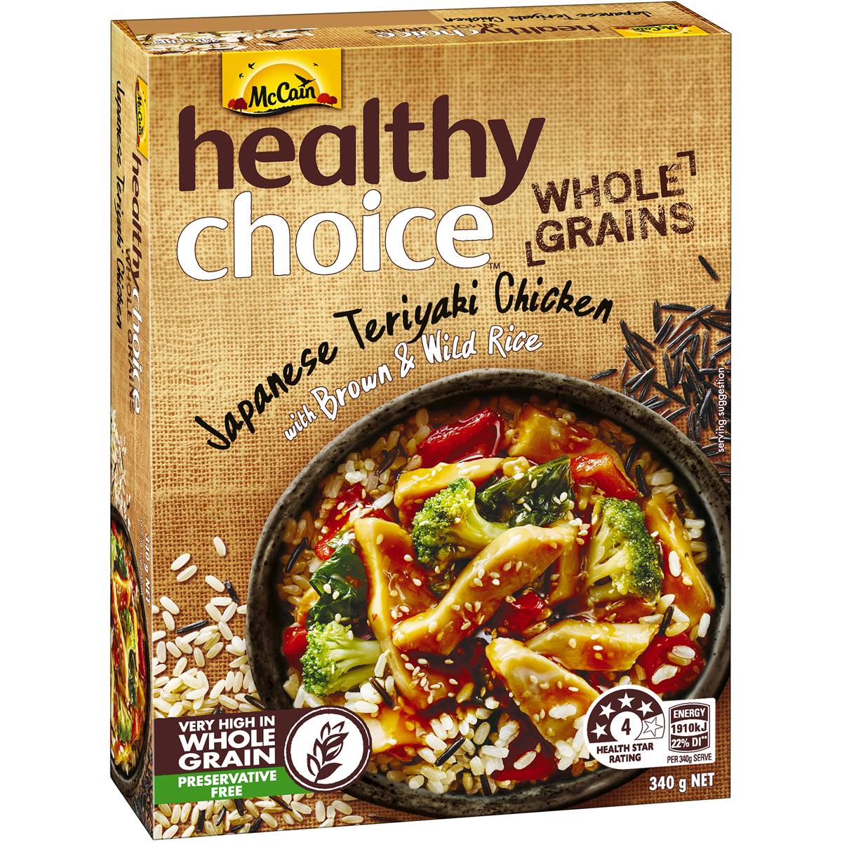 Mccain Healthy Choice Wholegrains Teriyaki Chicken Frozen Meal 340g ...