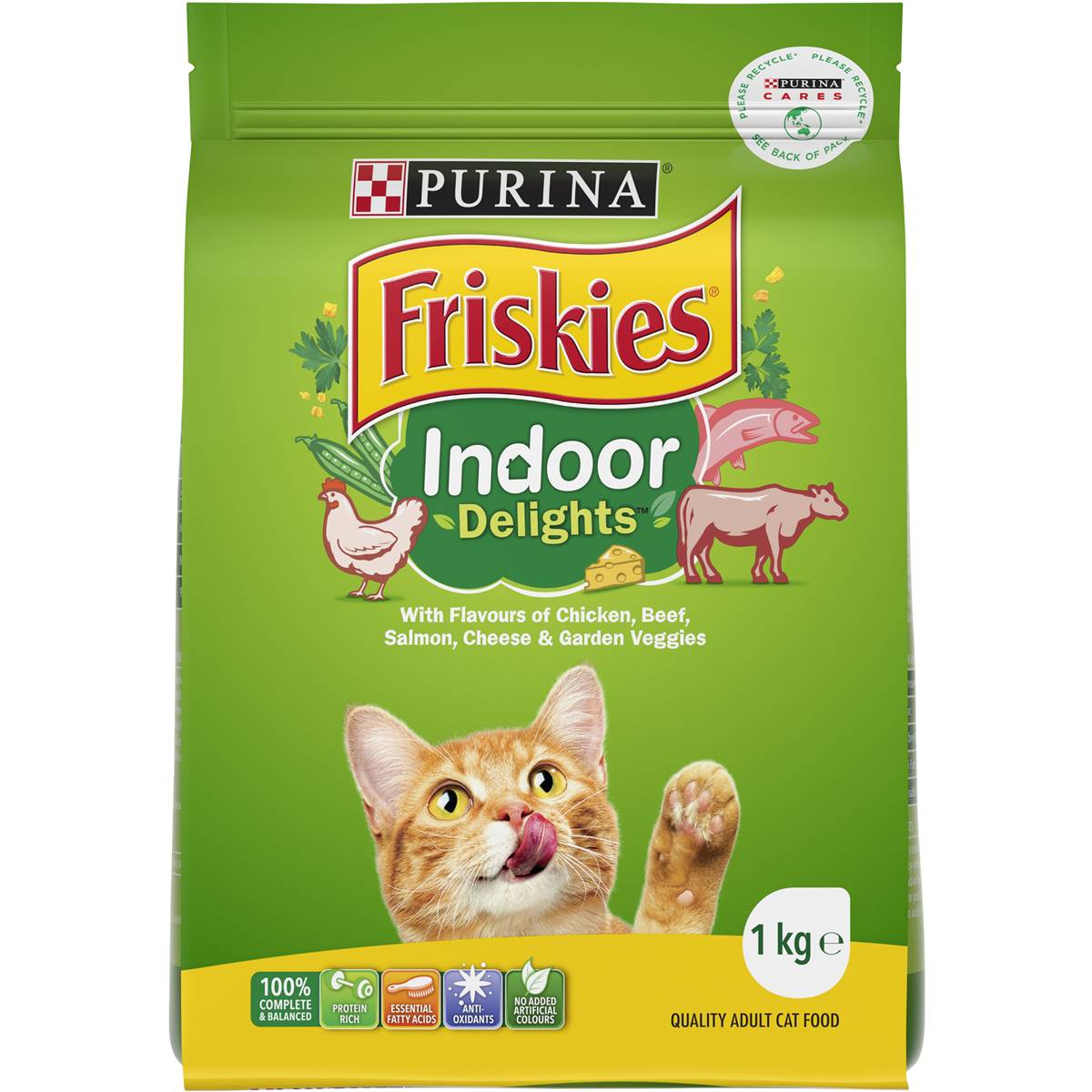 Friskies Adult Indoor Delights Dry Cat Food 1kg 