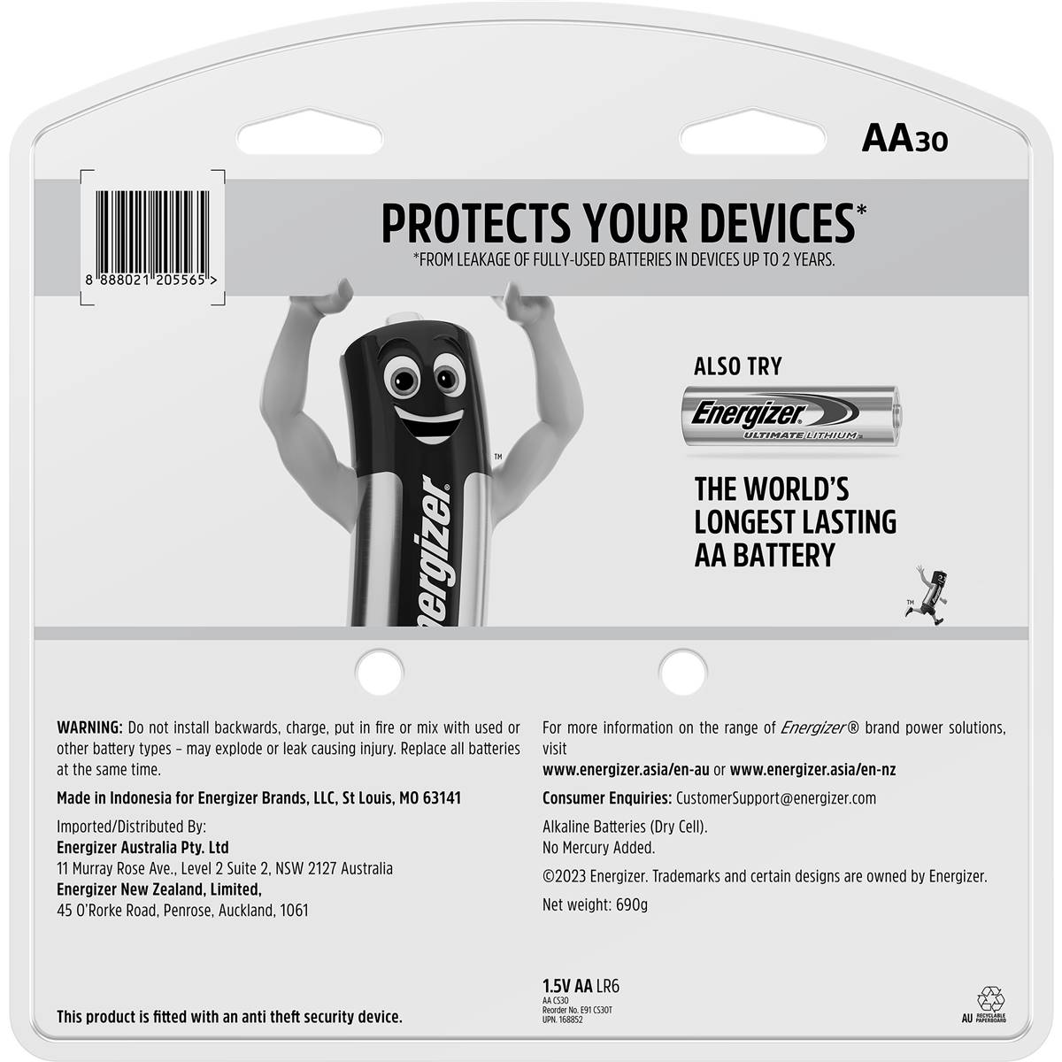 Energizer Max Aa Batteries 30 Pack Woolworths