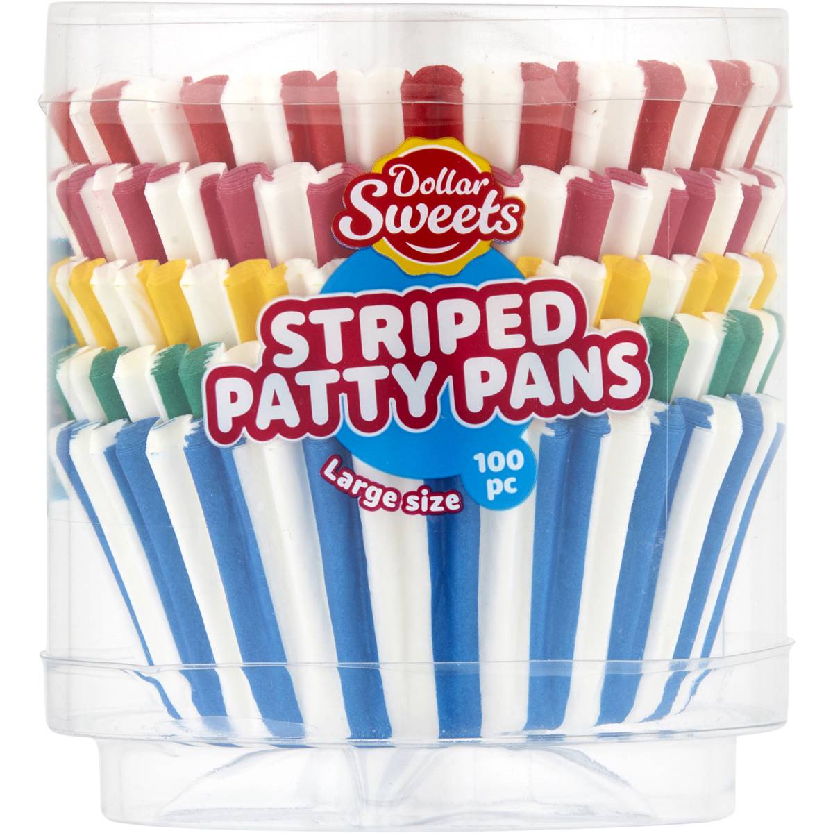 Dollar Sweets Patty Pans Large Striped