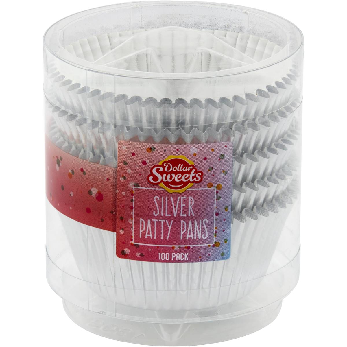 Dollar Sweets Patty Pans Silver Foil Large 100 Pack Woolworths