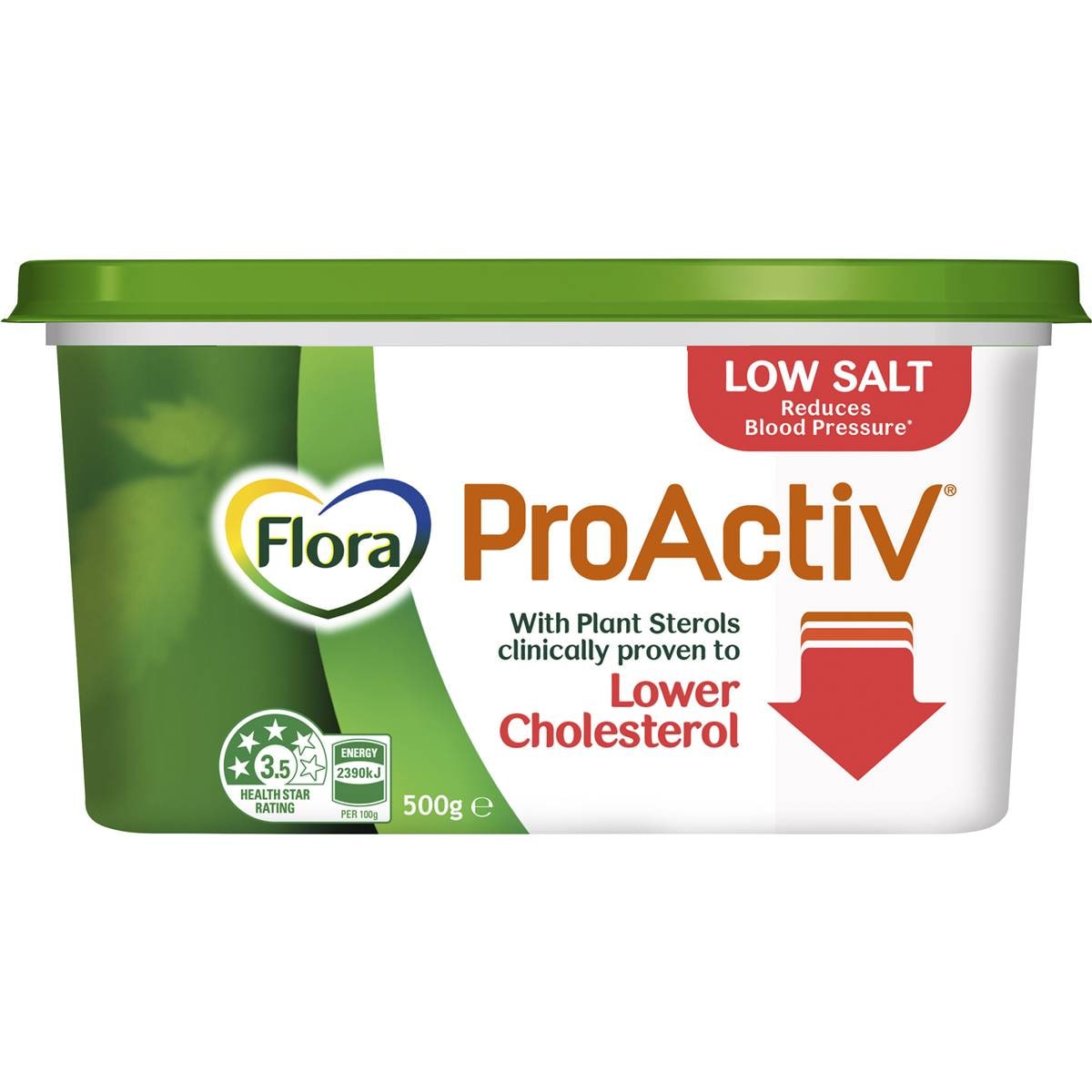 Flora Pro Activ Spread Low Salt 500g Woolworths