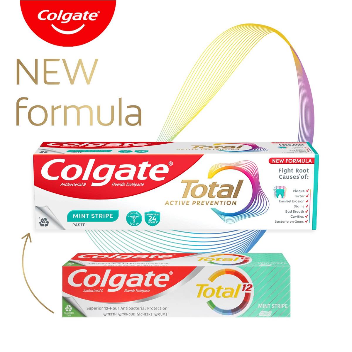 Colgate Antibacterial Toothpaste Total Mint Stripe Gel 200g | Woolworths