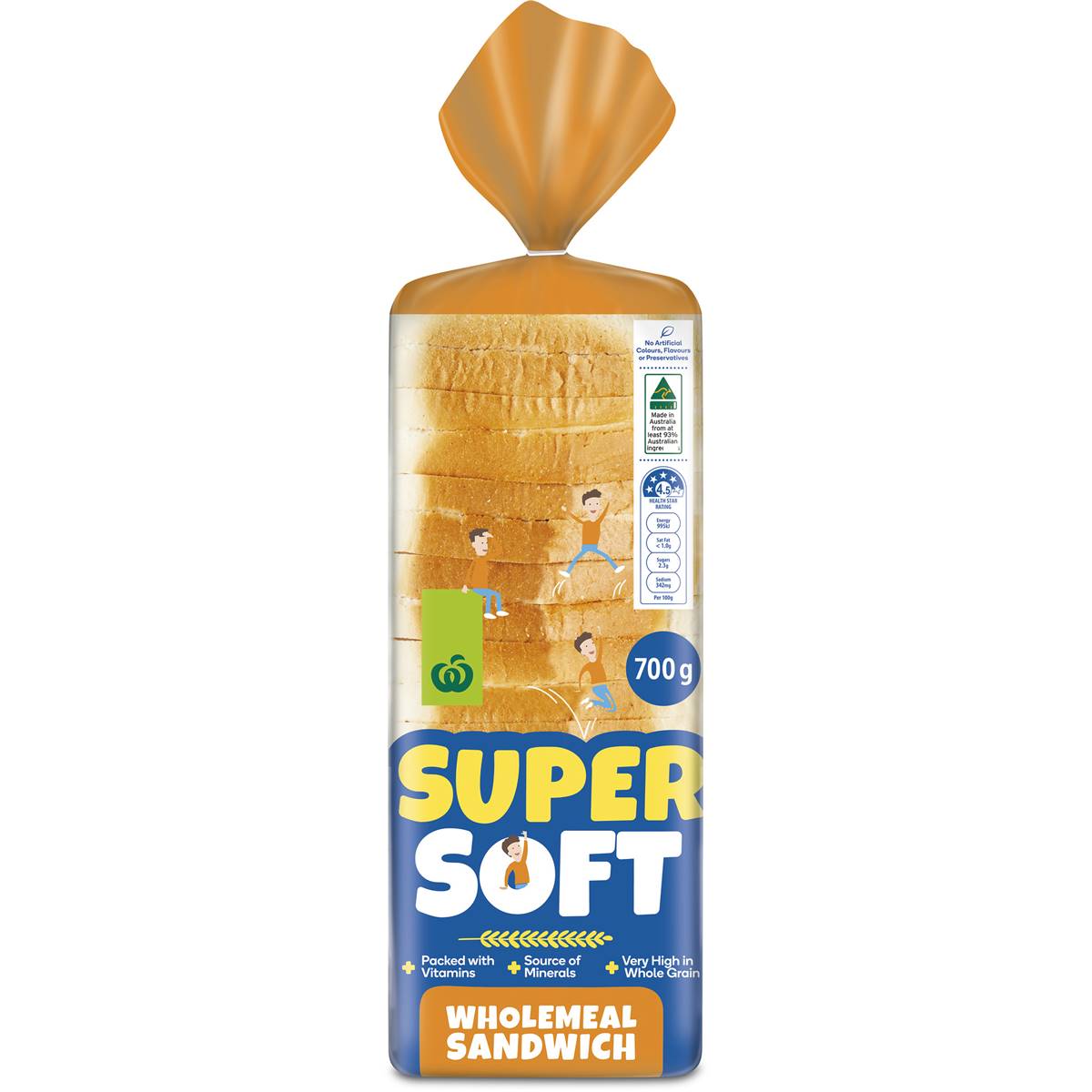 Woolworths Super Soft Wholemeal Sandwich Wholemeal Sandwich Loaf