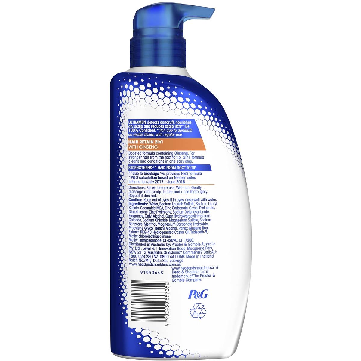 Head & Shoulders Ultra Men 2 In 1 Shampoo & Conditioner Hair Retain