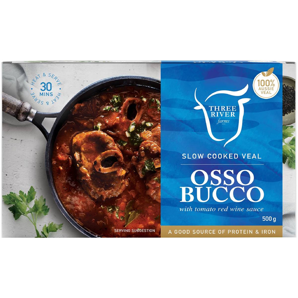 Three River Farms Slow Cooked Veal Osso Bucco With Tomato Red Wine