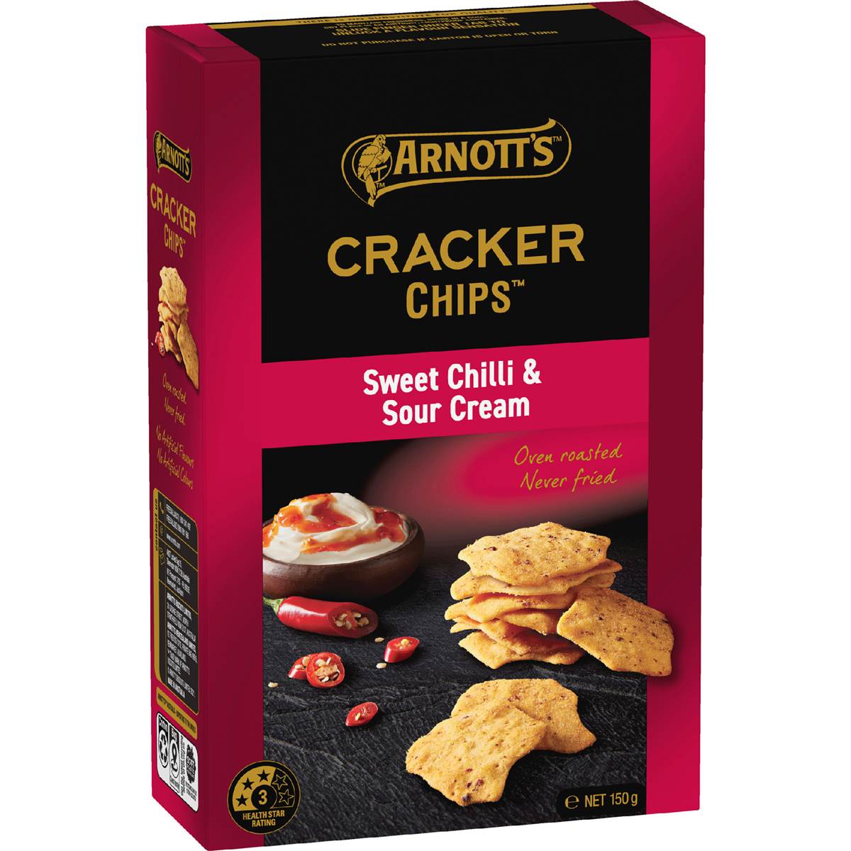 Arnott's Cracker Chips Sweet Chilli & Sour Cream 150g Woolworths