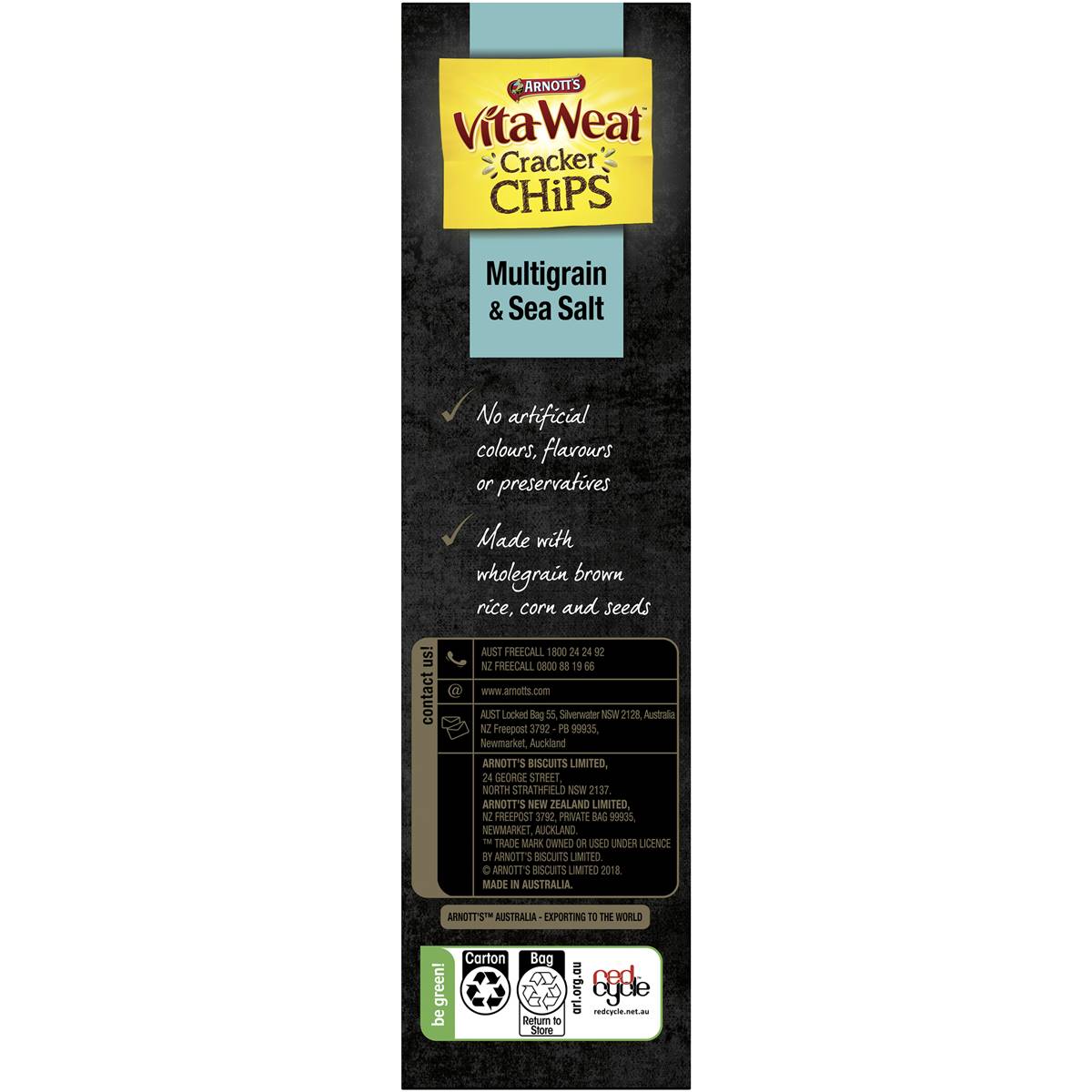 Arnott's Vitaweat Cracker Chips Sea Salt 150g Woolworths