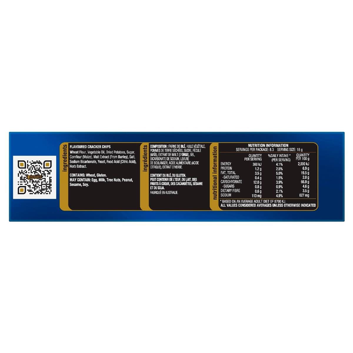 Arnott's Cracker Chips Sea Salt 150g Woolworths