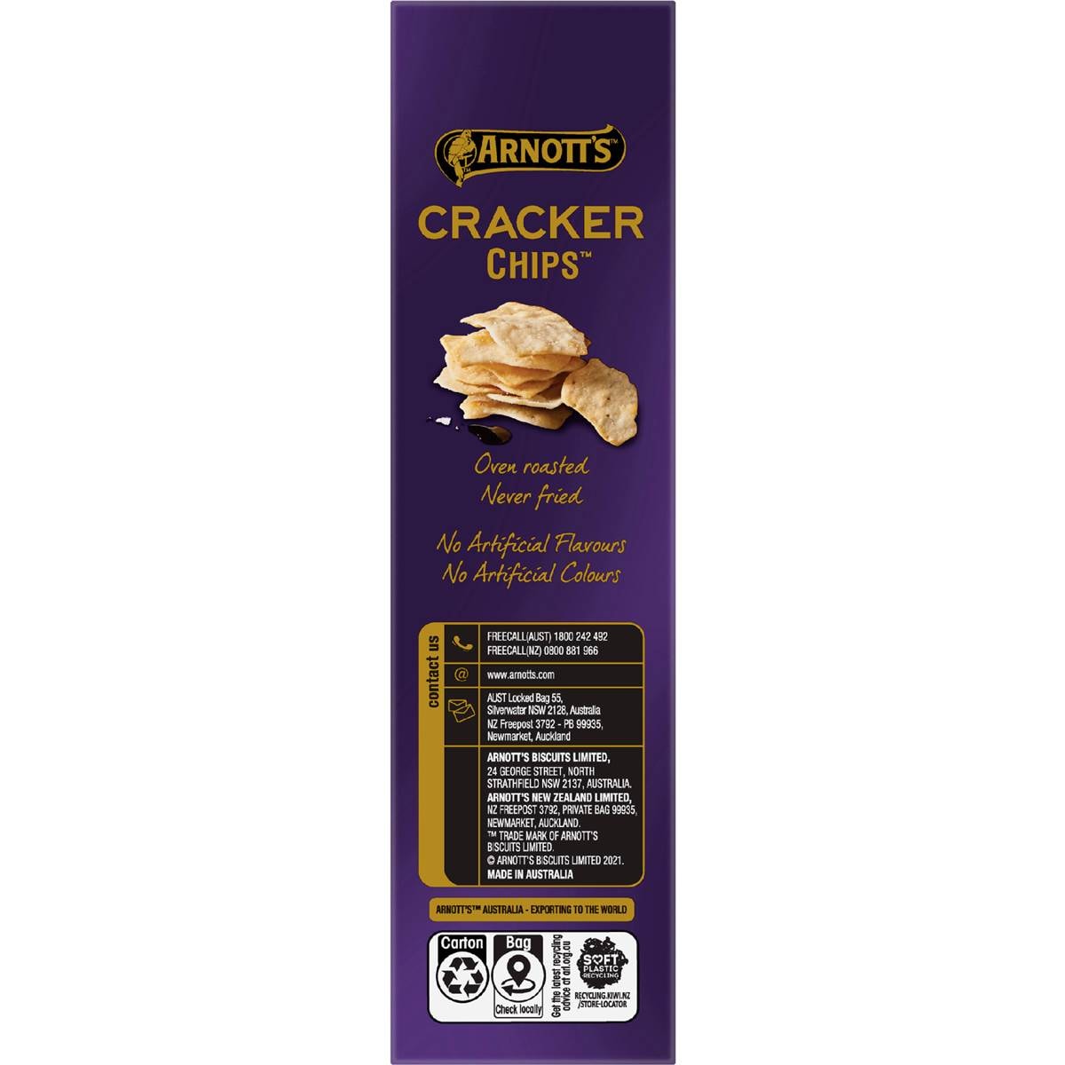 Arnott's Cracker Chips Sea Salt & Balsamic Vinegar 150g Woolworths