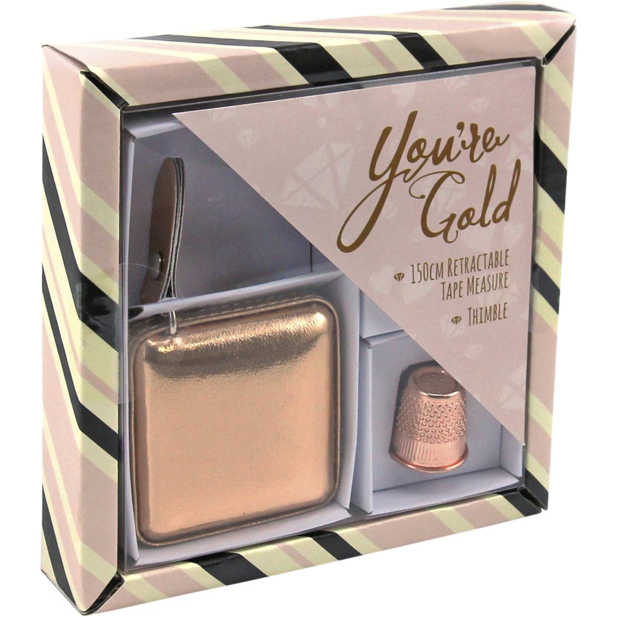 You're Gold Tape Measure And Thimble 2 Pack Woolworths