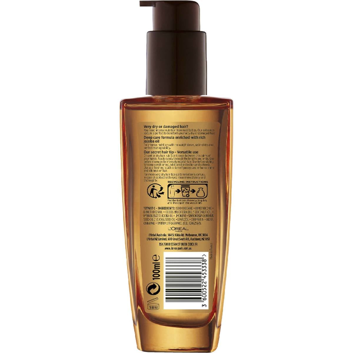 L'oreal Paris Elvive Extraordinary Oil Hair Treatment 100ml Woolworths