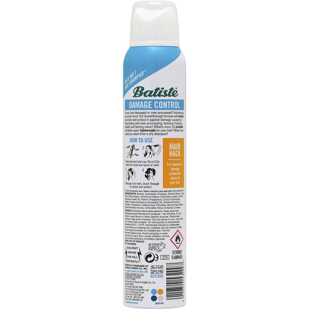 Batiste Dry Shampoo & Damage Control 200ml Woolworths