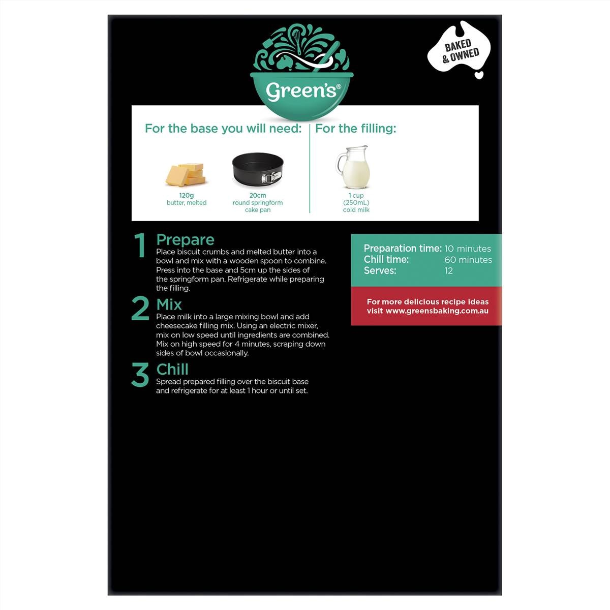 Green's Cheesecake Original 420g Woolworths