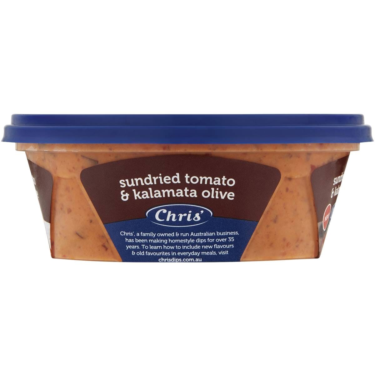 Chris' Sundried Tomato & Kalamata Olive Dip 200g Woolworths