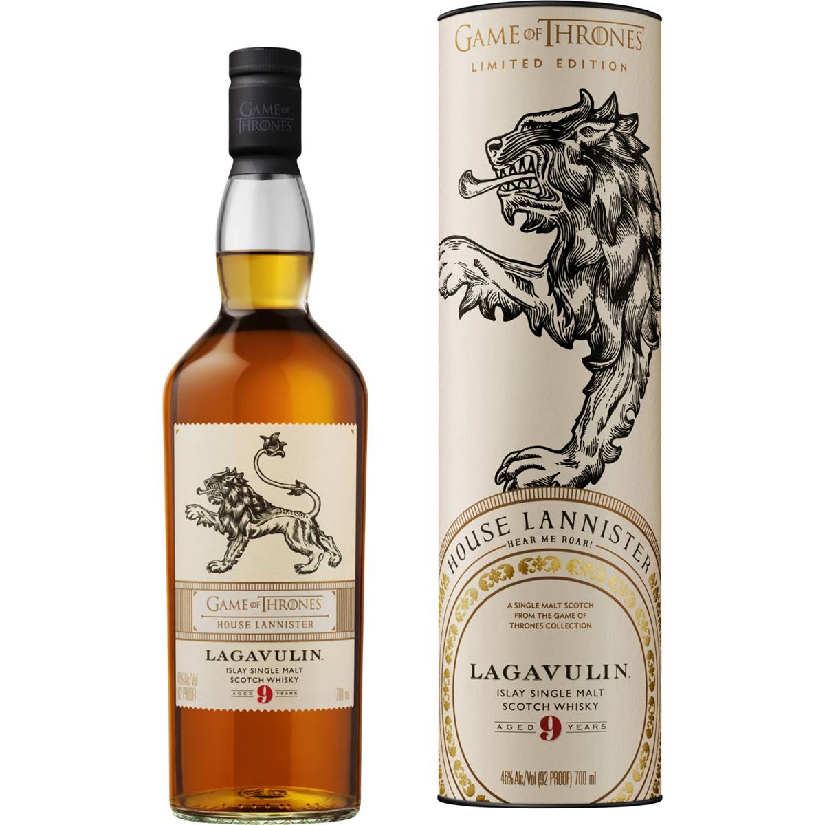 Lagavulin 9 Year Old Game Of Thrones Lannister Single Malt Whisky