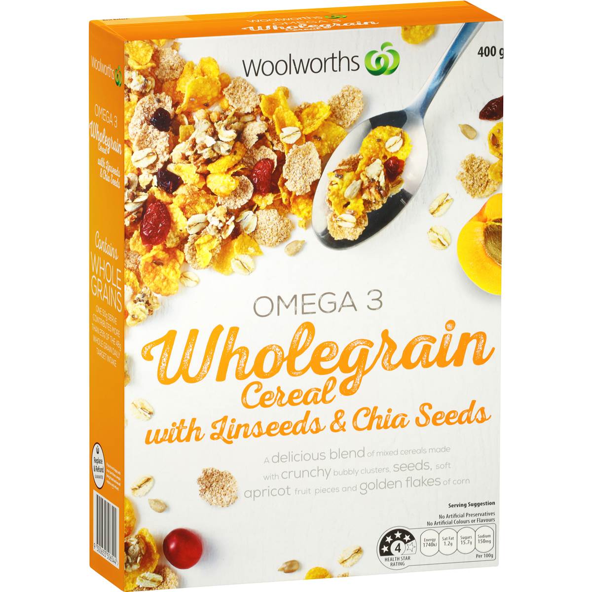 Woolworths Select Omega3 Wholegrain Cereal 400g Woolworths