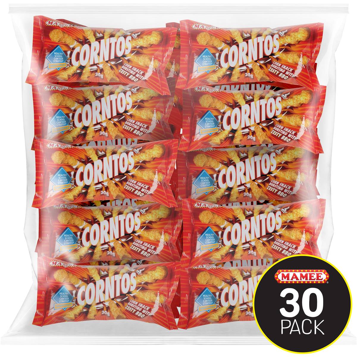 Mamee Corntos Zesty Bbq 30 Pack | Woolworths