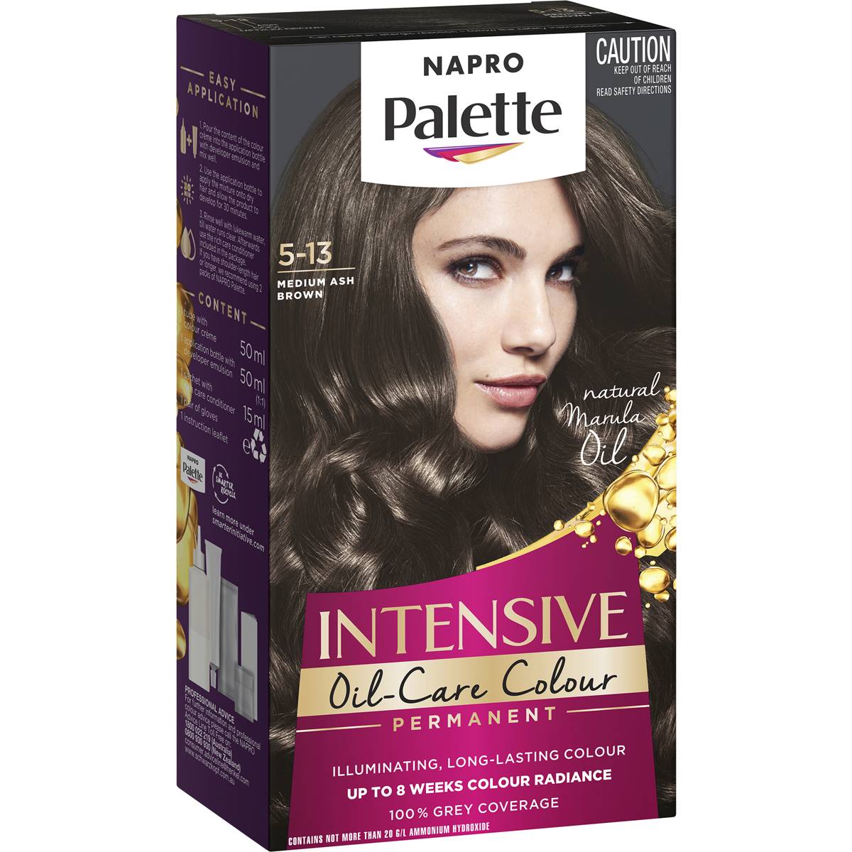 Napro Palette Intensive Oil-Care Permanent Hair Colour Ash Brown each