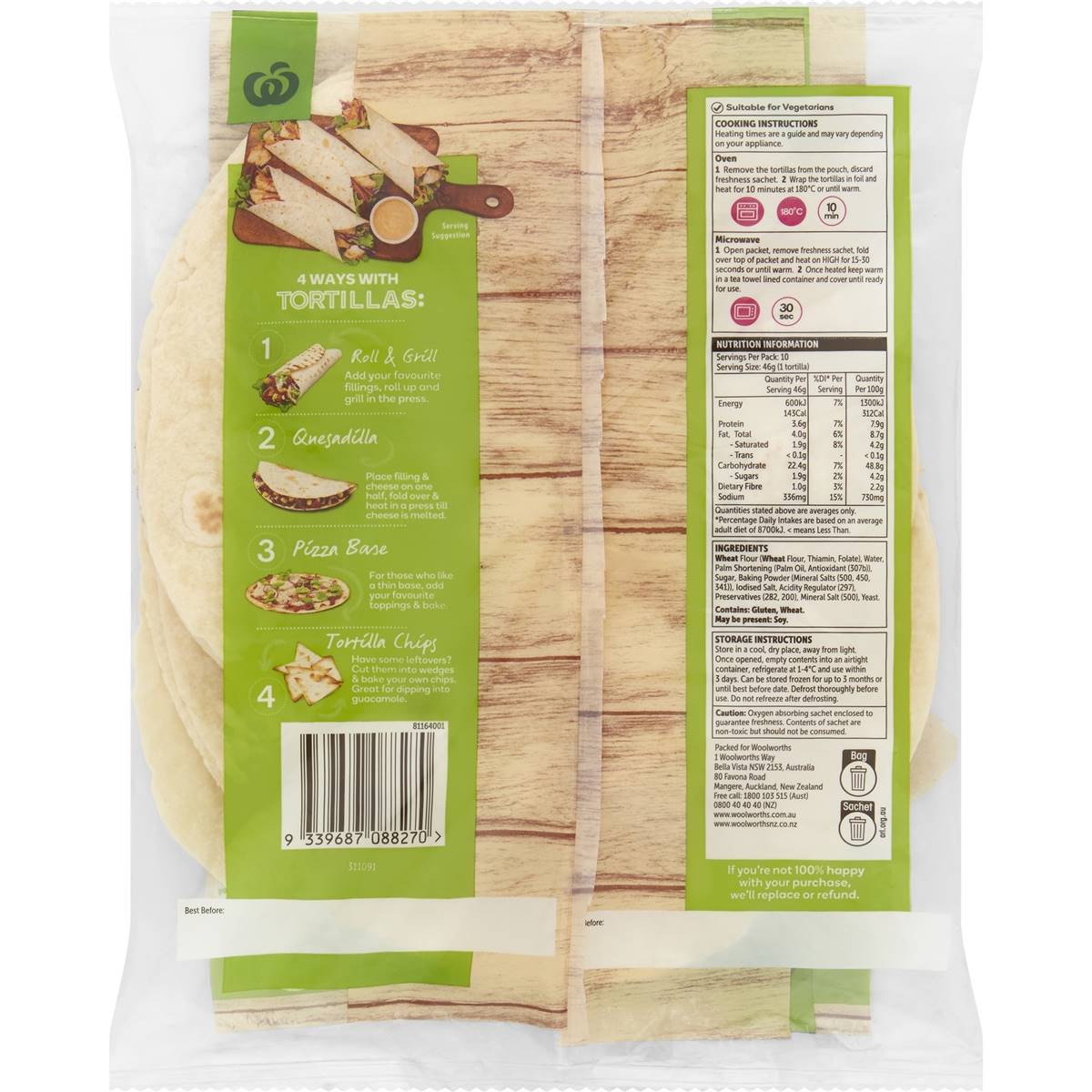 Woolworths Tortillas 10 Pack Woolworths