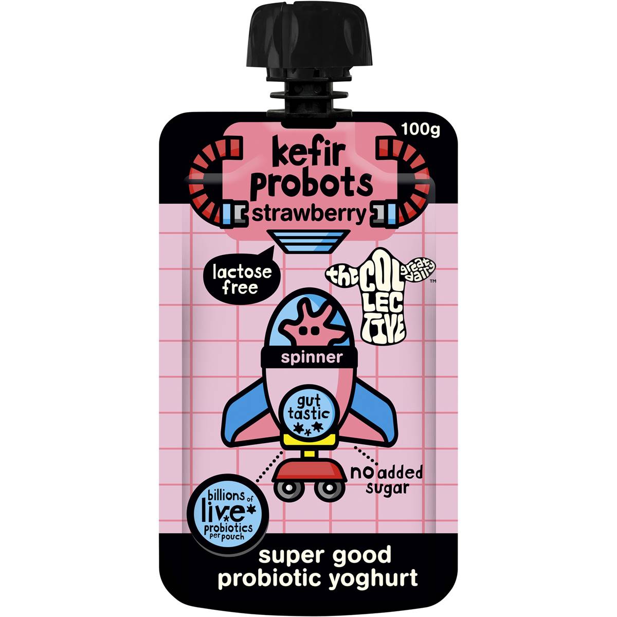 The Collective Plant Based Probiotic Kefir Kids Yoghurt Pouch