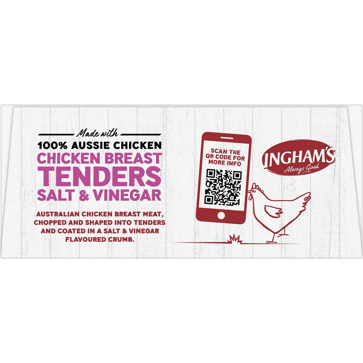 Ingham's Frozen Chicken Breast Tenders Salt & Vinegar 400g Woolworths