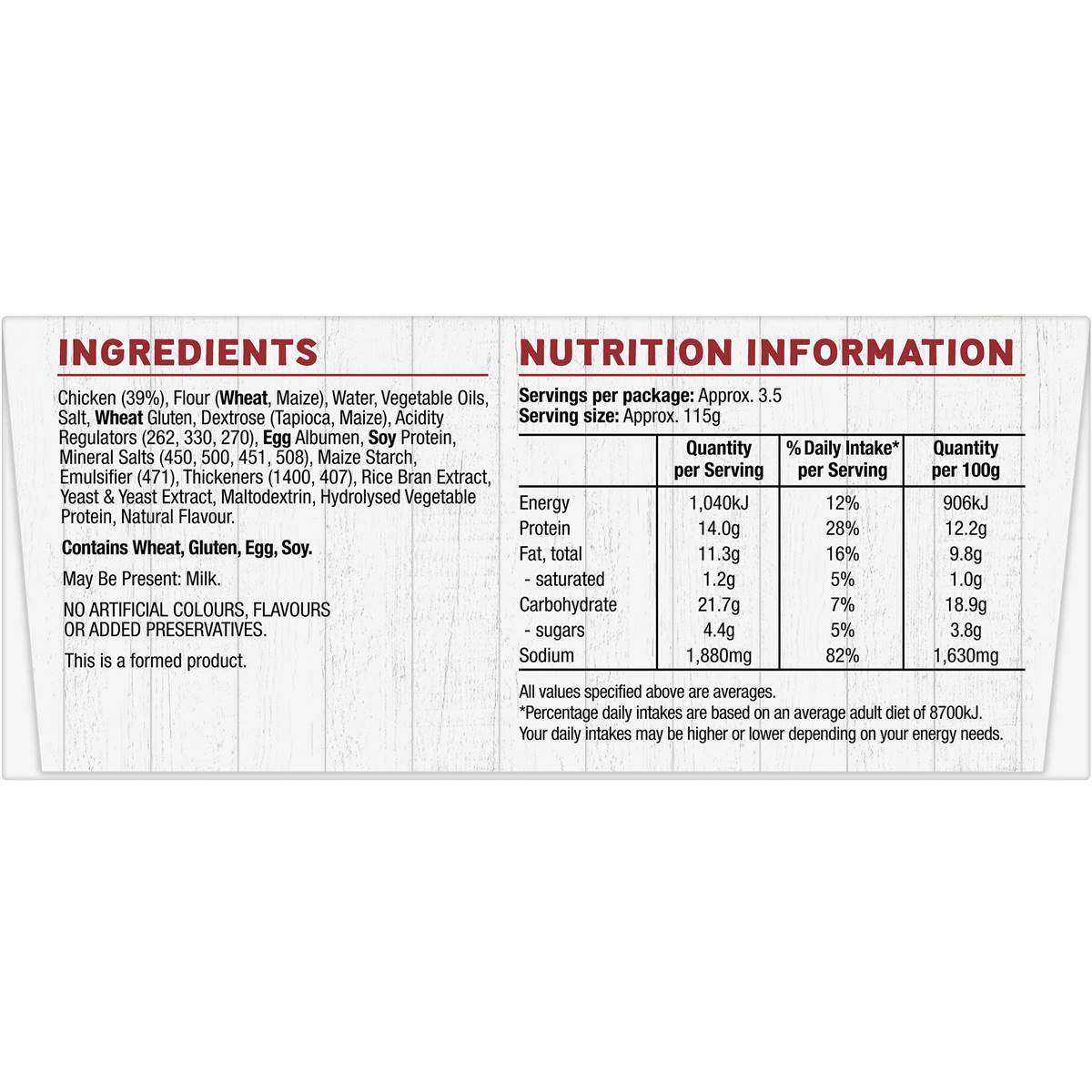 Ingham's Frozen Chicken Breast Tenders Salt & Vinegar 400g Woolworths