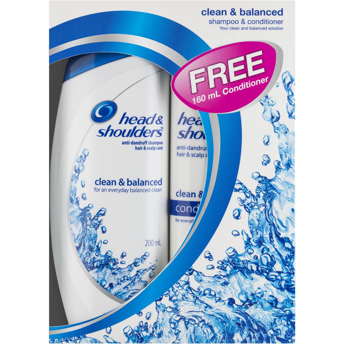 Head & Shoulders Shampoo & Conditioner Bundle Clean & Balanced 200ml