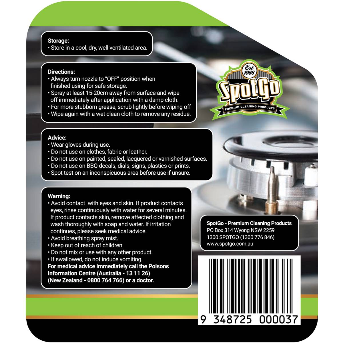 Spotgo Surface / Bbq Degreaser 500ml Woolworths