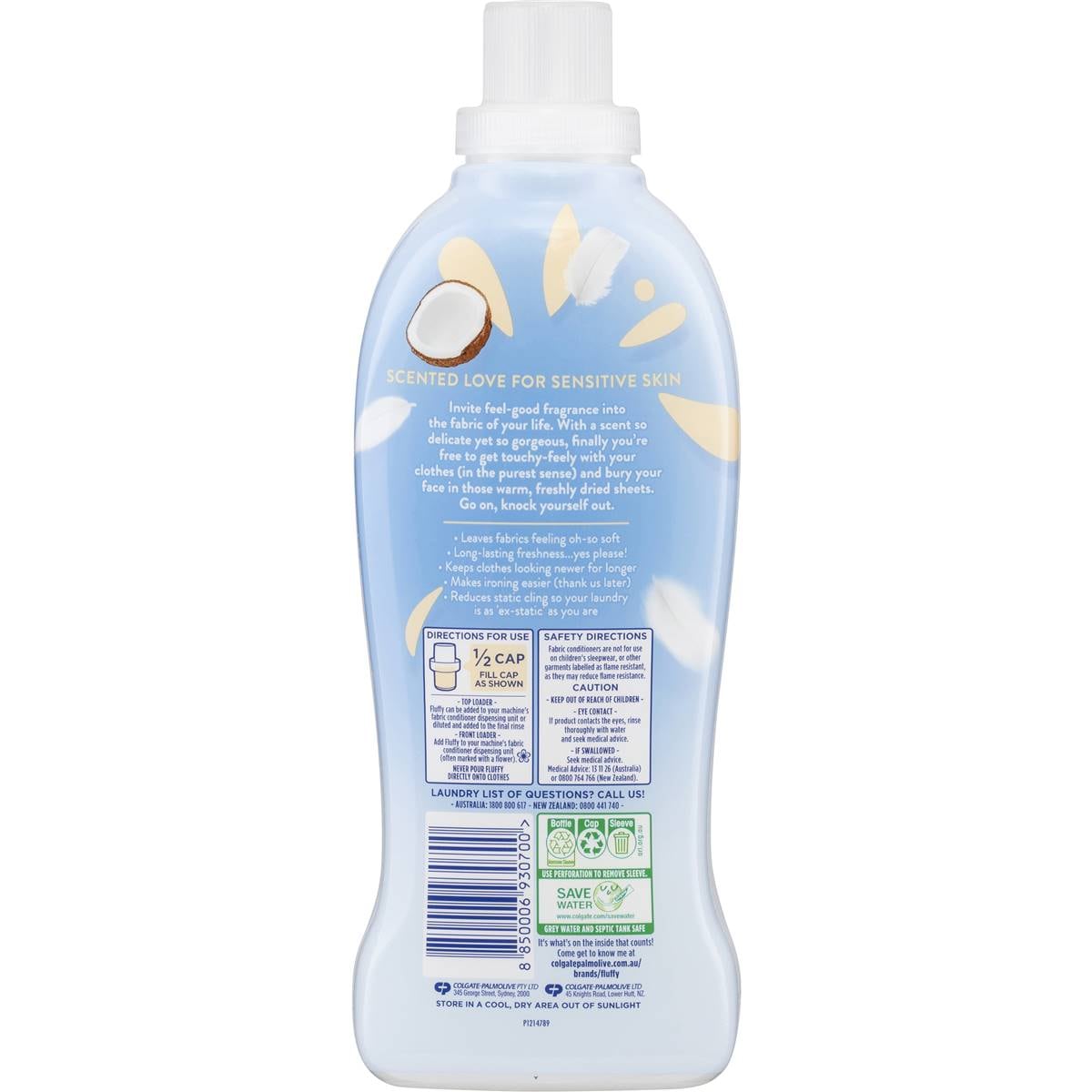 Fluffy Concentrate Fabric Conditioner Creamy Coconut 1l Woolworths