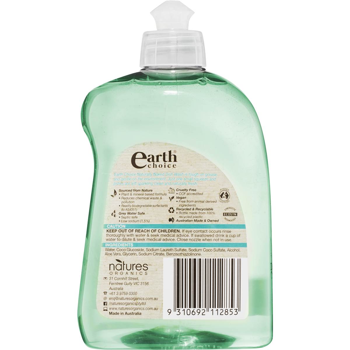 Earth Choice Naturally Naked Dishwashing Concentrate Ml Woolworths