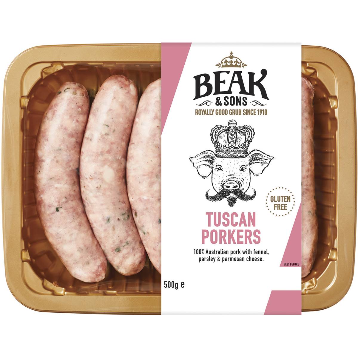 Beak & Sons Gourmet Tuscan Porkers Sausages
