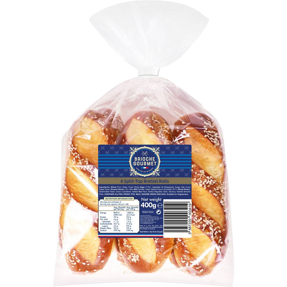 Brioche Gourmet Bretzel Roll