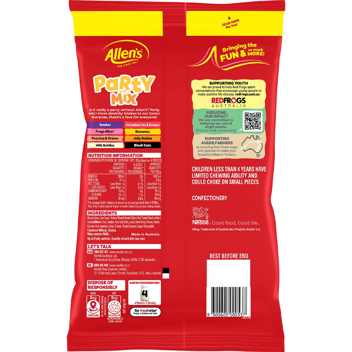 Allen's Party Mix Lollies Bulk Bag 1kg Woolworths