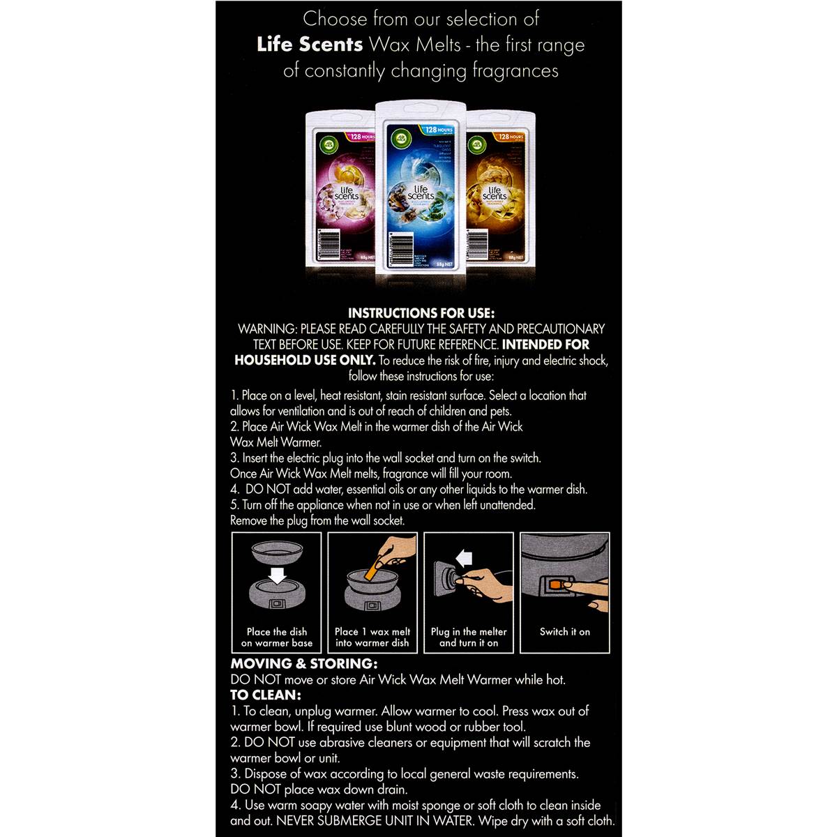 Air Wick Life Scents Wax Melts Electric Wax Melter Each Woolworths