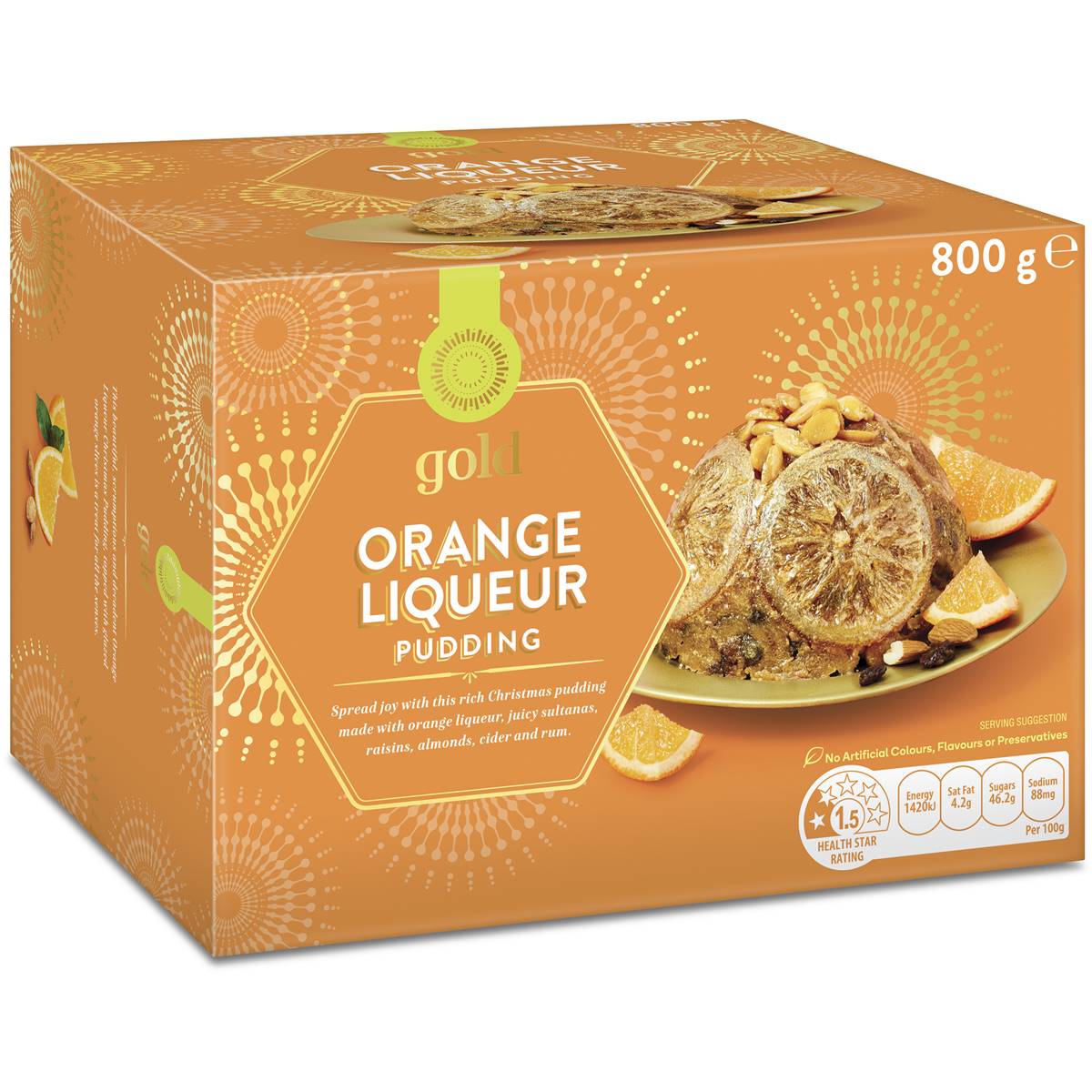 Gold Orange Liqueur Pudding 800g Woolworths