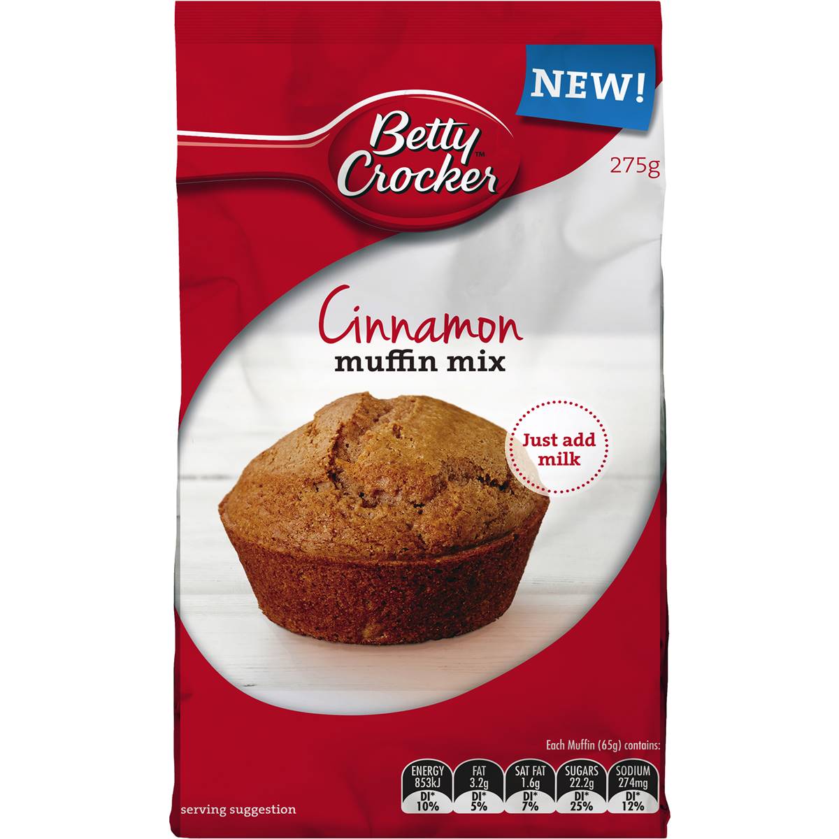 Betty Crocker Cinnamon Muffin Mix 275g Woolworths