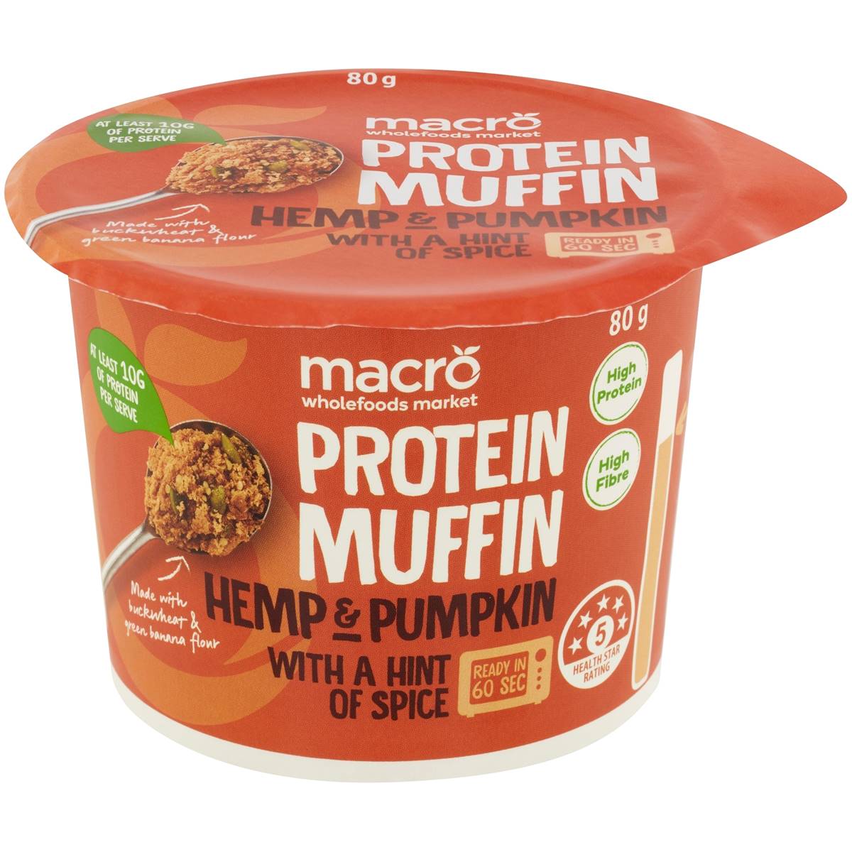 Macro Breakfast Muffin Hemp & Pumpkin 80g Woolworths