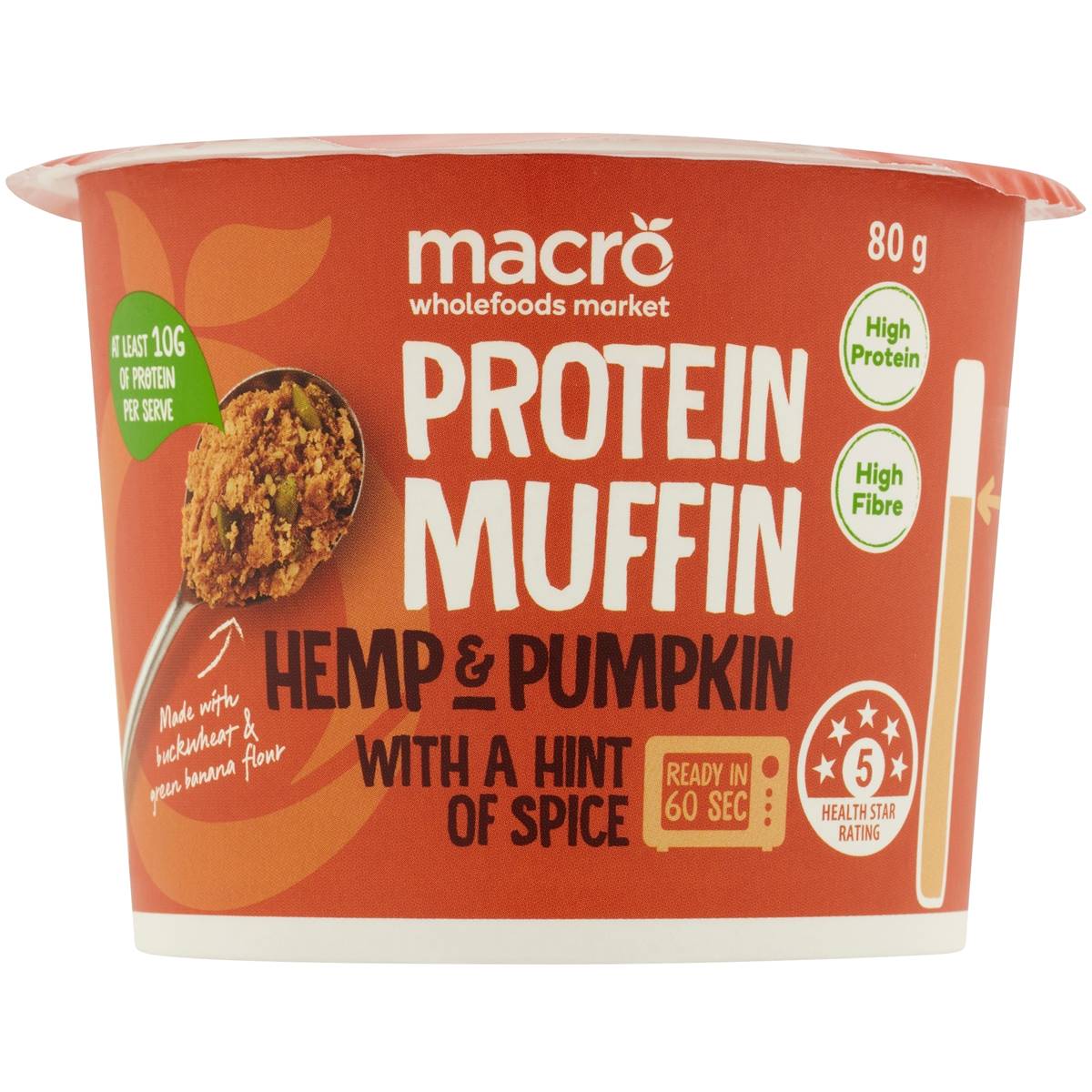 Macro Breakfast Muffin Hemp & Pumpkin 80g Woolworths
